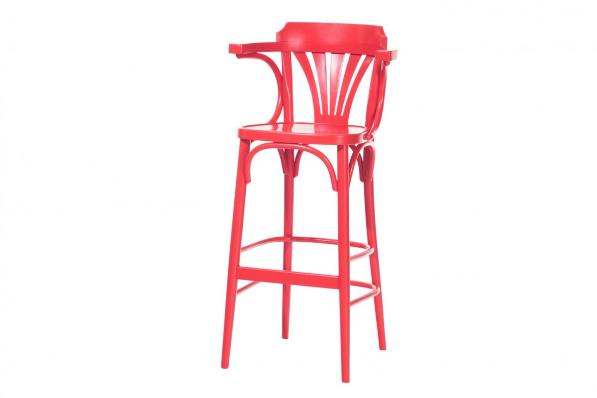 scaun de bar rosu